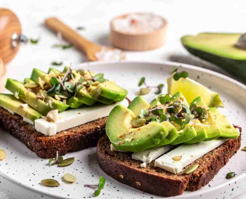 Help stabilize blood sugar with healthy snacks like avocado toast.